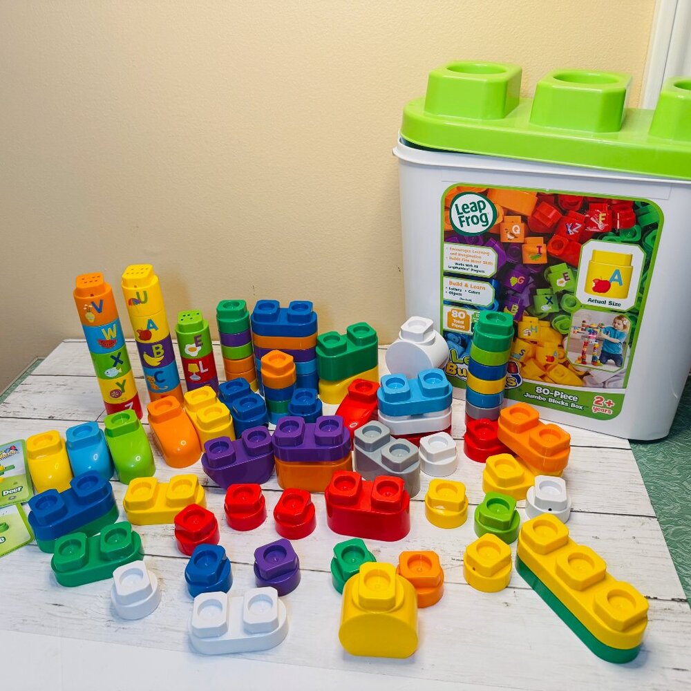LeapFrog LeapBuilders 80-Piece Jumbo Blocks Box Set